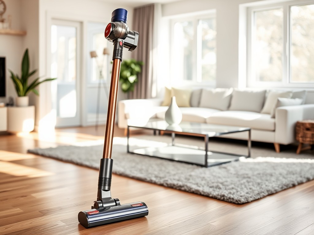 Dyson V15 Detect vacuum cleaner featuring laser dust detection and powerful suction capabilities.