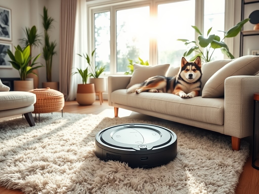 Roborock S7 MaxV Ultra robotic vacuum cleaner, featuring advanced AI navigation, powerful suction, and mopping capabilities for thorough cleaning of various surfaces.