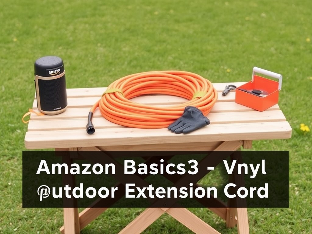 Amazon Basics 16/3 vinyl outdoor is versatile and durable, , suitable for outdoor use.