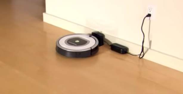 Roomba is on charging