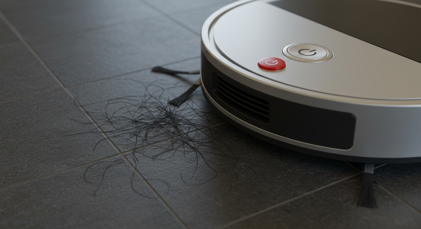 vacuum cleaner cleaing hairs from the floor